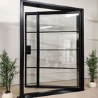 Czarne 6A 12A Space Aluminiowe wewnętrzne szklane drzwi obrotowe do biura