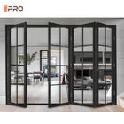 Dostosowane duże przesuwne szklane drzwi tarasowe Pella Aluminiowe dwuskrzydłowe szklane drzwi