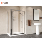 Aluminiowe nowoczesne luksusowe dwuskrzydłowe drzwi łazienkowe Kabiny prysznicowe zamglone szkło