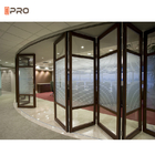 Villa Aluminiowe drzwi składane Szklane przezroczyste wnętrze Wąska rama
