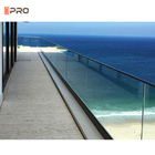 Wewnętrzny szklany basen Aluminiowe poręcze Balustrady schodowe ze stali nierdzewnej
