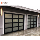 2,0 mm aluminiowe drzwi garażowe składane gospodarstwo rolne automatyczne przeszklone panele pionowe segmentowe stalowe 9X8 szklane drzwi garażowe