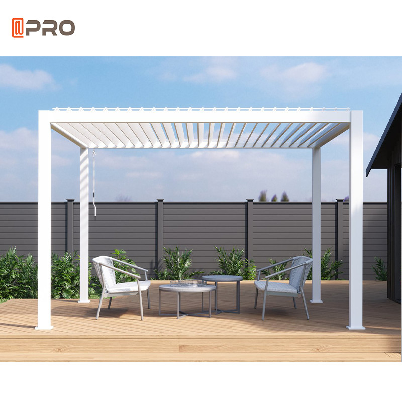 Outdoor Garden Nowoczesna aluminiowa pergola obejmuje dach żaluzjowy wodoodporny