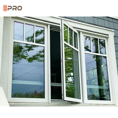 Szklane okna przesuwne Okna wiszące Markiza Żelazna Aluminiowe okno obrotowe
