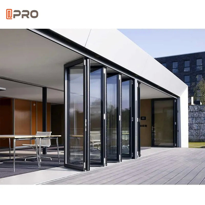 APRO Aluminiowe drzwi składane Przerwa termiczna Bifold Drzwi Zewnętrzne drzwi tarasowe harmonijkowe