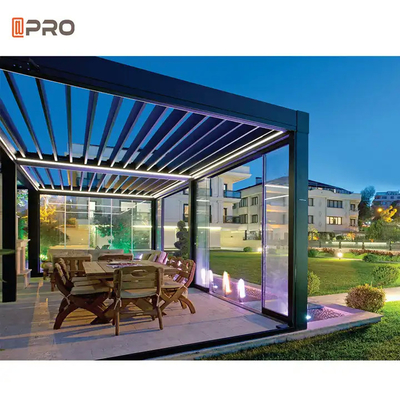 Zindywidualizowana nowoczesna pergola aluminiowa patio zewnętrzne otwierające się automatycznie pergola dachowa